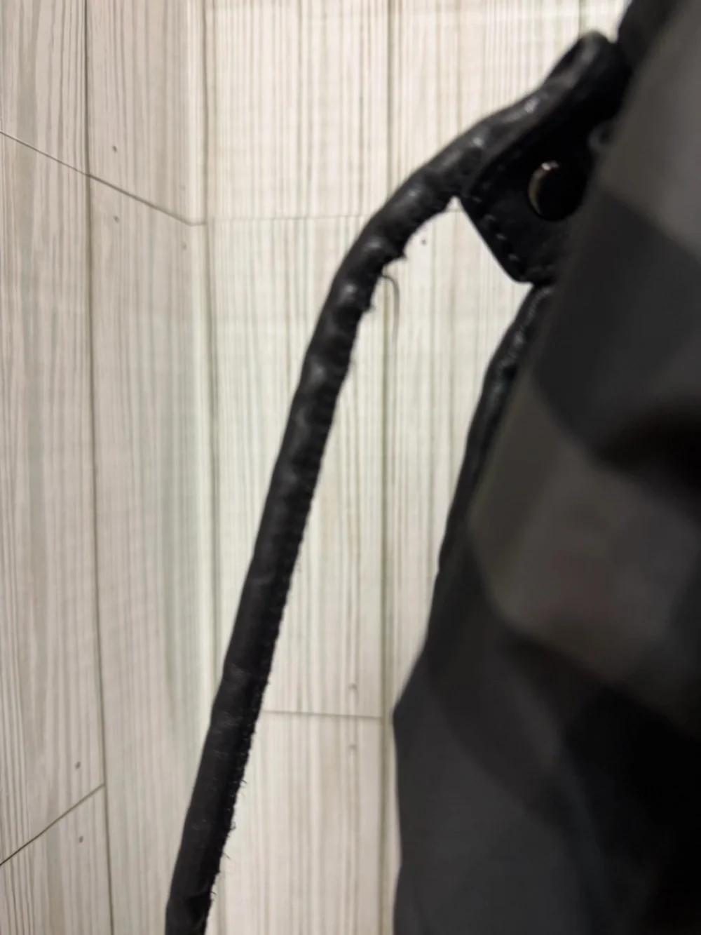 Burberry Black Nova Check Nylon Tote Bag Leather Trim Shoulder Bag Large